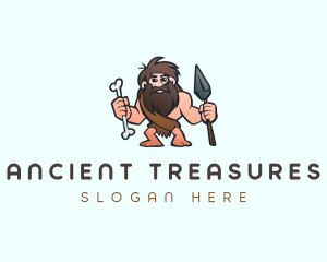 Caveman Bone Spear logo design