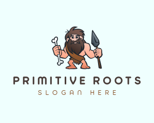 Caveman Bone Spear logo design