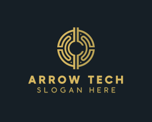 Tech Cryptocurrency Coin logo design