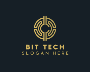 Tech Cryptocurrency Coin logo design