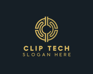 Tech Cryptocurrency Coin logo design