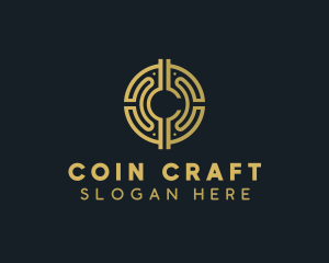 Coin - Tech Cryptocurrency Coin logo design