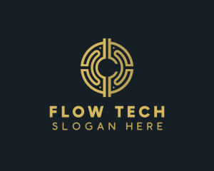 Tech Cryptocurrency Coin logo design