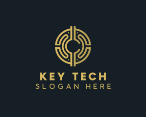 Tech Cryptocurrency Coin logo design