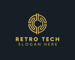 Tech Cryptocurrency Coin logo design