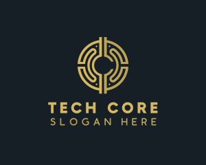 Tech Cryptocurrency Coin logo design