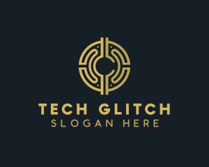 Tech Cryptocurrency Coin logo design