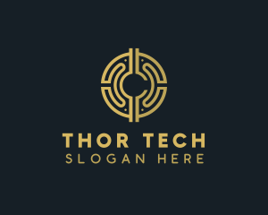 Tech Cryptocurrency Coin logo design