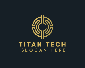 Tech Cryptocurrency Coin logo design