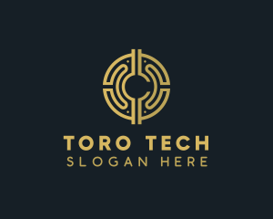 Tech Cryptocurrency Coin logo design