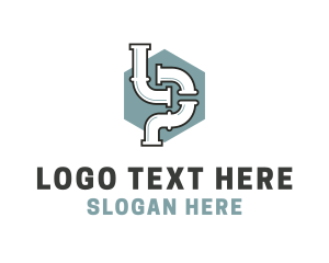 Lettermark - Plumbing Business Letter LP logo design