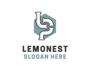 Lettermark - Plumbing Business Letter LP logo design