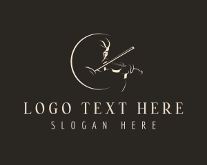 String Instrument - Violin Music Orchestra logo design