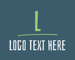 Text - Funky Green & White Lettermark logo design