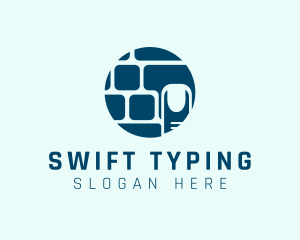 Typing - Computer Keyboard Finger logo design