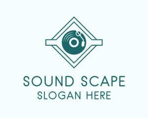 Audiovisual - Vinyl Music Player logo design