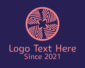 Geometric Spiral Flower  logo design