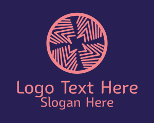 Geometric Spiral Flower  Logo