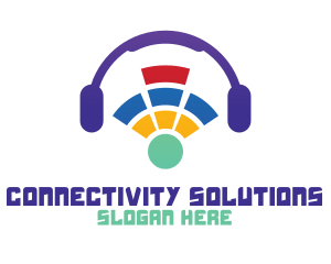 Wireless - Colorful Wireless Media logo design