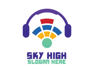 Music Player - Colorful Wireless Media logo design
