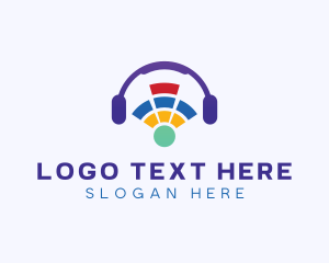 Wireless - Colorful Wireless Media logo design
