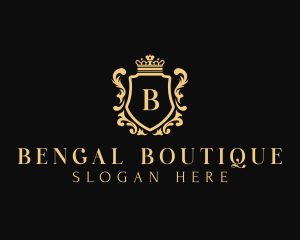 Royal Boutique Shield logo design