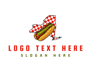 Map - New York Pastrami Hotdog logo design