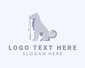 Malamute - Husky Pet Dog logo design