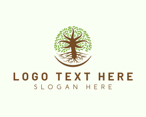 Woods - Organic Tree Nature logo design