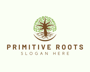 Organic Oak Tree Nature logo design