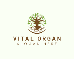 Organic Oak Tree Nature logo design