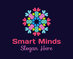 Floral Heart Mosaic  Logo