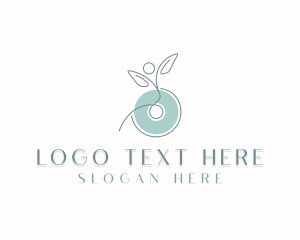 Mental - Wellness Leaf Therapy logo design