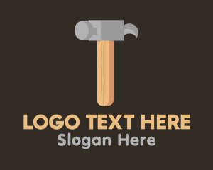 Isometric Hammer Tool Logo