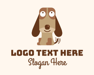 Puppy - Excited Beagle Dog logo design