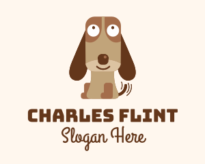 Excited Beagle Dog  Logo