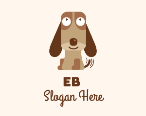 Excited Beagle Dog  Logo