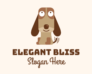 Excited Beagle Dog  Logo