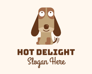 Excited Beagle Dog  logo design