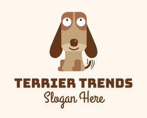 Terrier - Excited Beagle Dog logo design