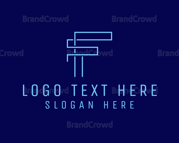 Digital Tech Letter F Logo