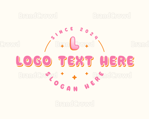 Cute Bubble Sparkle Logo