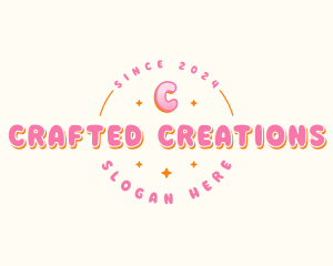 Cute Bubble Sparkle logo design