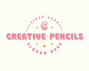 Cute Bubble Sparkle logo design