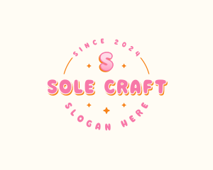 Cute Bubble Sparkle logo design