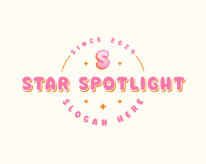 Cute Bubble Sparkle logo design