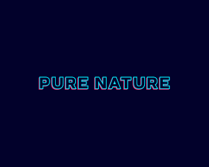 Neon Glitch Technology Wordmark logo design