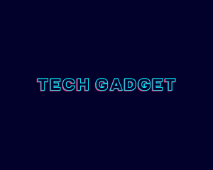 Device - Neon Glitch Technology Wordmark logo design