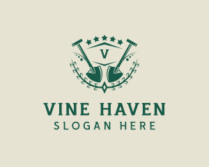 Shovel Vines Landscaping logo design