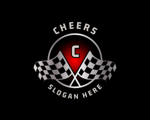 Motorsport - Racing Checkered Flag logo design